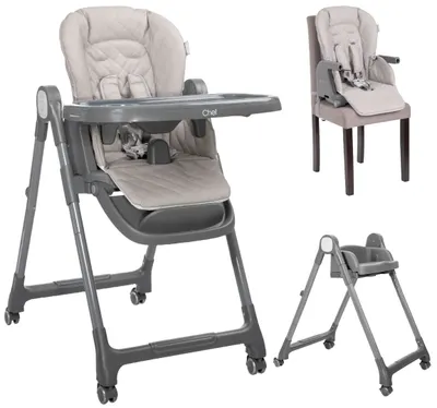 Scaun de masă 3 în 1 Lorelli - Chef, Beige Leather