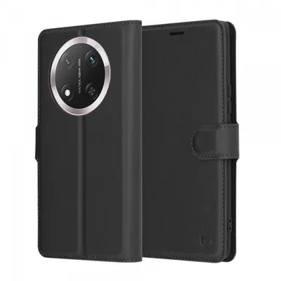 Husa pentru Honor X9c / Magic7 Lite, Techsuit, Leather Folio, Neagra