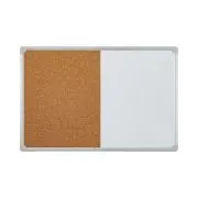 Duplex - Tabla magnetica si Panou pluta Noki INT-523, 60x90cm, pentru perete, rama aluminiu