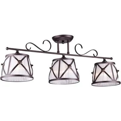 Candelabru House Country,3 x E14, 230V, D.78cm,H.28 cm,Maro inchis
