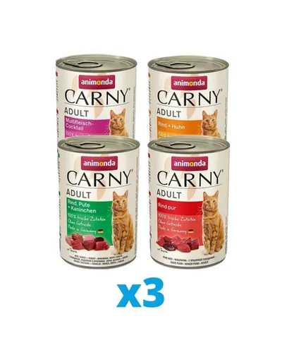 ANIMONDA Carny mix conserve pisici 12 x 400 g Mix 3