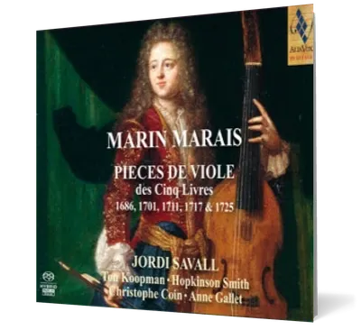 Marin Marais - Pieces de viole des Cinq Livres 1686, 1701, 1711, 1717 & 1725 (5 CD)