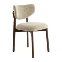 Scaun de dining maro/crem tapițat Trosa – Light & Living