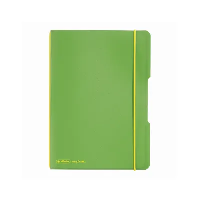 Caiet My.Book Flex A5, 40file, Herlitz verde deschis transparent, dictando