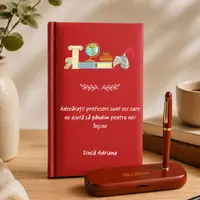 Cadou pentru profesorul de Istorie - Agenda + set de scris personalizate