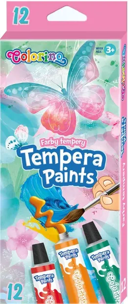 Vopsele tempera în tuburi Colorino - Dreams, 12 culori x 12 ml