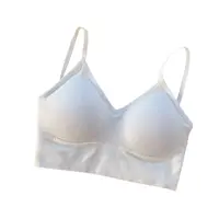 Bustiera Sport pentru Dama, cu Bretele si Spatele Gol, Fara Cusaturi, Model Push Up, Marime S/M, Alb, MIX14105