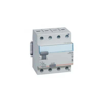 Intrerupator diferential RCCB TX³ - 4P 400 V~ - 30 mA - 63 A - AC type - neutral on right-hand - no aux