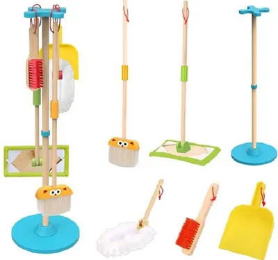 Set de curățare din lemn Tooky toy