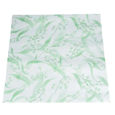Foi de ambalat decorative model floral - verde (set 20 buc) 60x60cm - Default Title