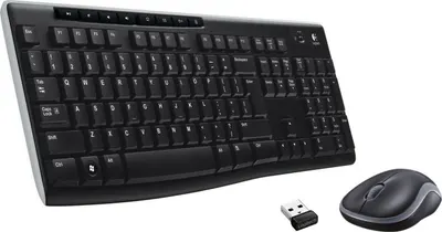 Set mouse si tastatura wireless Logitech - MK270, negru