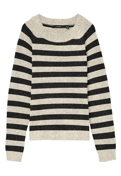 Pulover dama bej si negru - material confortabil