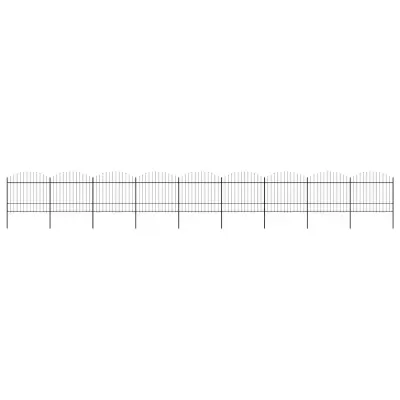 vidaXL Gard de grădină cu vârf tip suliță din oțel 1506x175 cm, negru