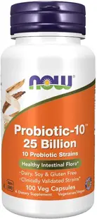 Probiotic-10 25 Billion, 160 mg, 100 capsule, Now