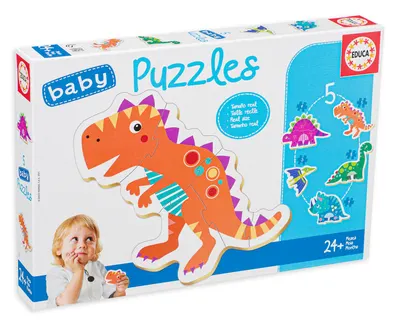 Puzzle pentru bebelusi Educa 5 in 1 - DInozauri