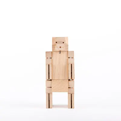 Jucarie din lemn - Square Bear Cub - Block Beasts