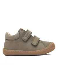 Pantofi copii - piele naturala - verde - sistem inchidere Velcro