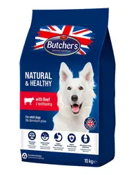 BUTCHER'S Natural&amp;Healthy sac hrana uscata pentru caini adulti, cu vita 10 kg