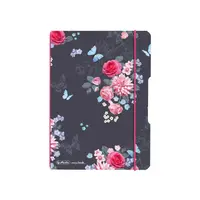 Caiet My.Book Flex A5, 40file, Herlitz Ladylike Flowers, matematica