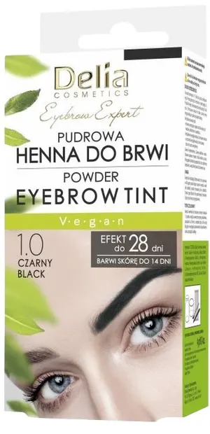 Delia Set de henna pentru sprâncene Eyebrow Tint, 1.0 negru