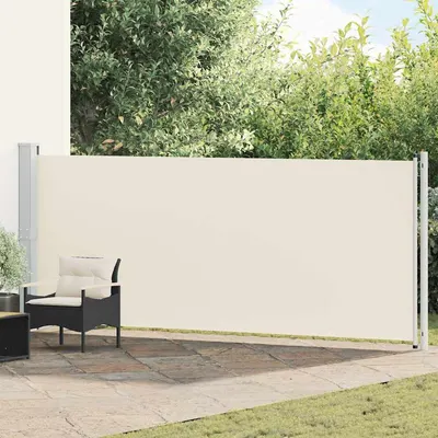 vidaXL Copertină laterală retractabilă de terasă, crem, 614 x 160 cm