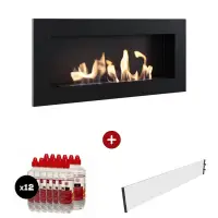 Pachet pro DELTA 2 SLIM - 90 x 40 cm + sticla biosemineu + 12L bioetanol