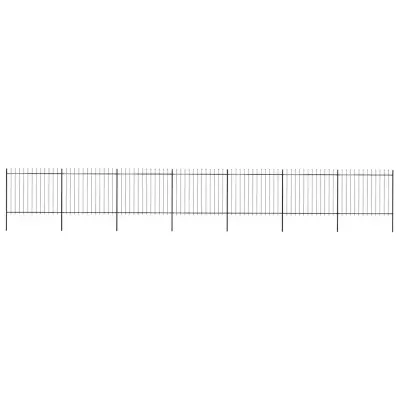 vidaXL Gard de grădină cu vârf tip suliță din oțel 1172x150 cm, negru