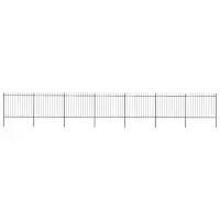 vidaXL Gard de grădină cu vârf tip suliță din oțel 1172x150 cm, negru