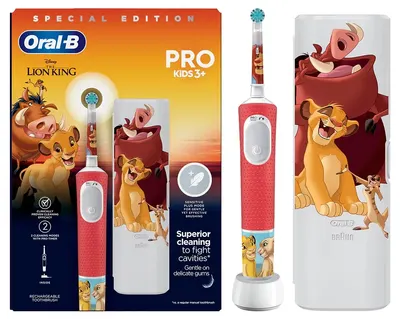 Oral-B Periuță de dinți electrică – Pro Kids, 1 capăt, The Lion King