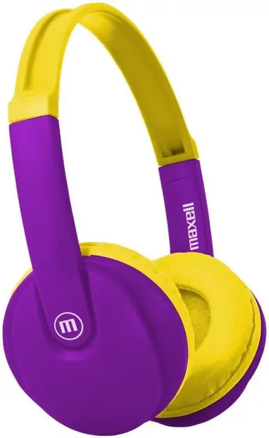 Căști pentru copii Maxell - BT350, violet/galben