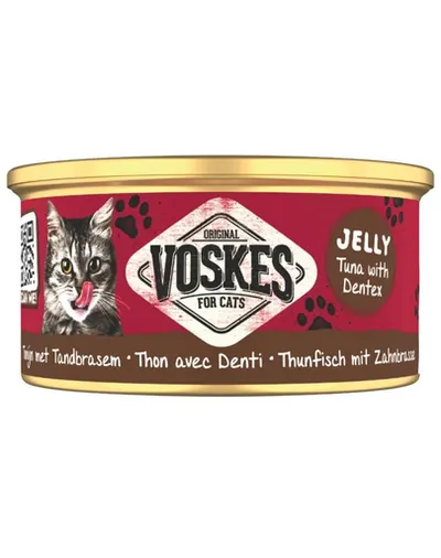 VOSKES Jelly Tuna with Dentex 85 g hrană umedă complementară pentru pisici, cu 100% ton și dentex în jeleu