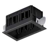 Modena 2 Module Recessed Box With Frame Black