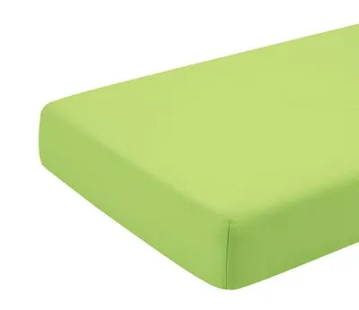 Cearceaf verde KidsDecor cu elastic din bumbac 70x110 cm