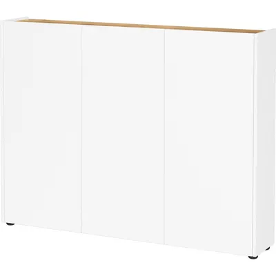 Dulap alb cu aspect de lemn de stejar 138x105x25 cm Libbiano – Germania