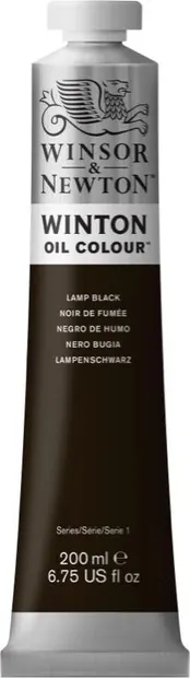 Winsor & Newton Winton Vopsea de ulei Winton - Lamp Black, 200 ml