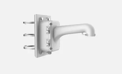 Suport de montaj pe stalp pentru camere PTZ DS-1604ZJ-BOX-POLE, material aliaj de aluminiu si metal, dimensiuni: 456.5 mm × 314