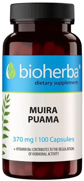 Muira Puama, 100 capsule, 370 mg, Bioherba