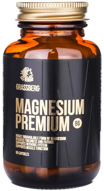 Magnesium Premium B6, 60 capsule, Grassberg