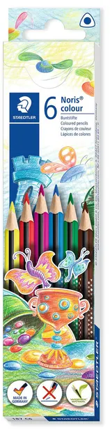Creioane colorate triunghiulare Staedtler Noris Colour 187 - 6 culori
