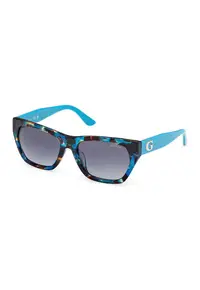 Ochelari de soare wrap cu model - Negru/Turcoaz