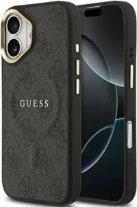 Husă Guess - 4G Gold Frame, iPhone 17, MagSafe, negru