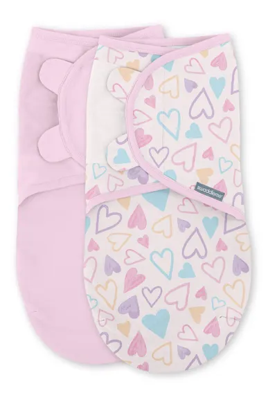 Set de 2 scutece pentru înfășat Ingenuity - Original Swaddle, 0-3 luni, I Heart You