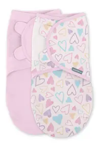 Set de 2 scutece pentru înfășat Ingenuity - Original Swaddle, 0-3 luni, I Heart You