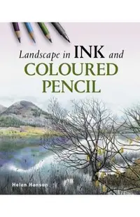 Landscape in Ink and Coloured Pencil