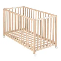 Pătuț pliabil în culoare naturală cu roți 60x120 cm Fold up – Roba