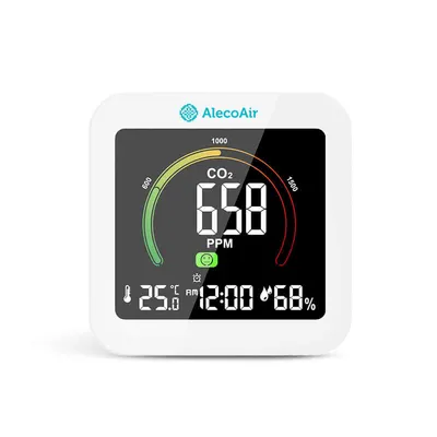 Aparat monitorizare nivel CO2 (dioxid de carbon) AlecoAir M28 Control, Alarma, Inidicator cantitate CO2, Istoric valori