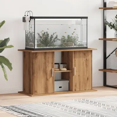 Gossi suport acvariu, stejar artizanal, 101x41x58 cm, lemn prelucrat