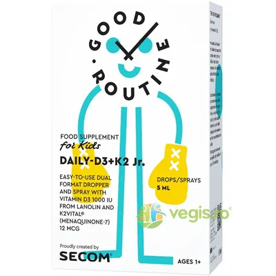 Daily D3 + K2 Junior 5ml Secom,