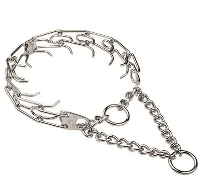 Zgarda otel cromat micro pentru dresaj Hermann Sprenger - 41 cm