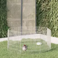 Gossi adapost pentru animale cu 8 panouri, 54x60 cm, fier galvanizat